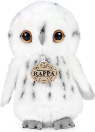 Rappa plišasta bela sova 18 cm, okolju prijazna