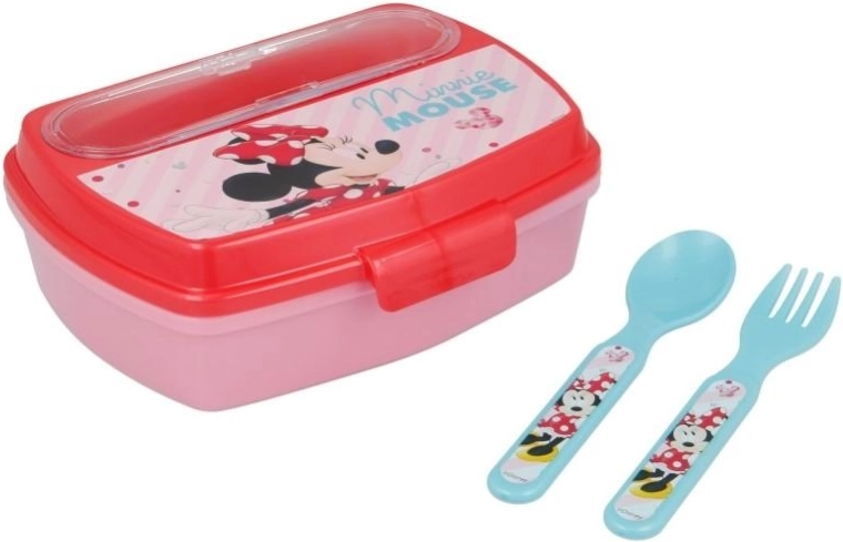 Škatla za malico s priborom Minnie