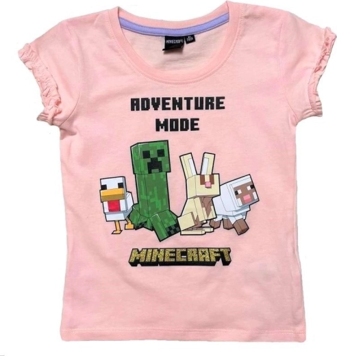 Rožnata majica Minecraft