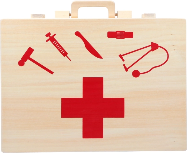 Stilni leseni kovček za na pot