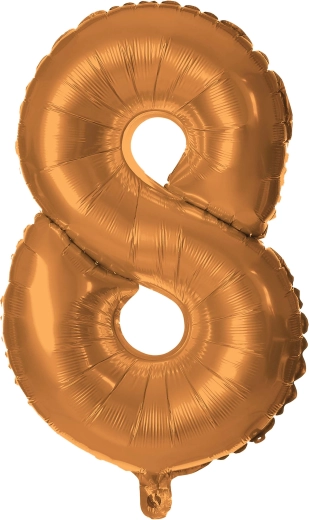 Foliasti balon številka 8 30 cm bronast TORO