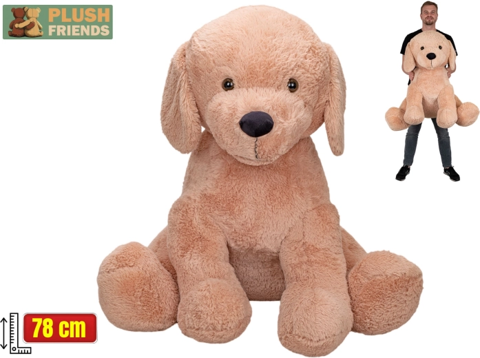 Plush Friends beige plush dog 78 cm
