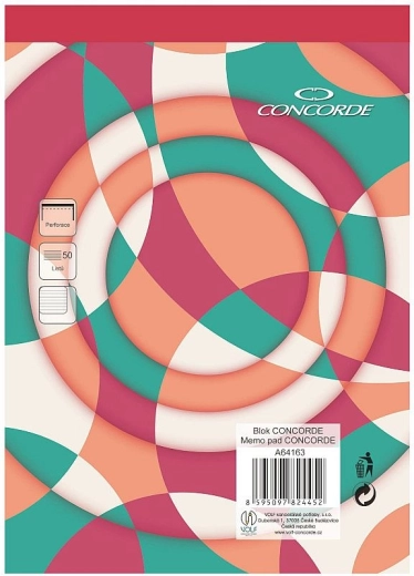 Beležka CONCORDE A5 črtna 8 mm, 50 listov