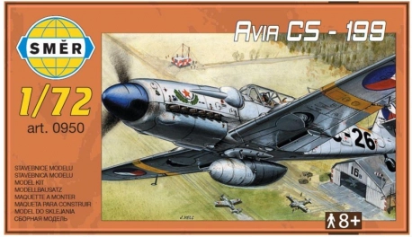 model letala avia cs-199 plast 1:?? 13,7 × 12,6 cm
