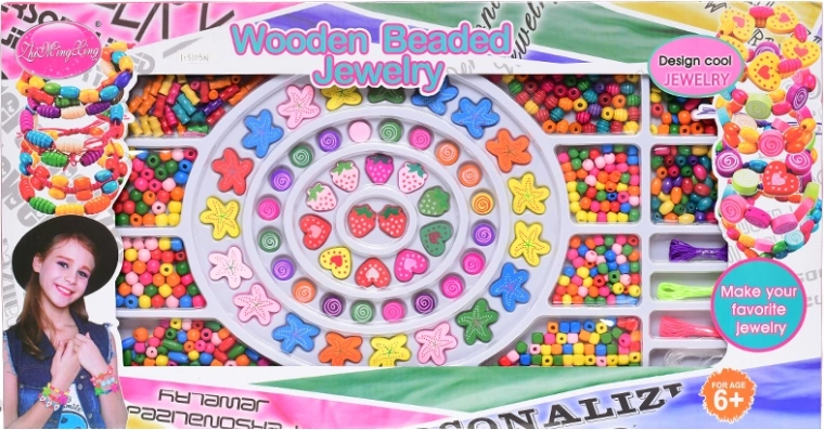 Leseni navojni kroglici v škatlici