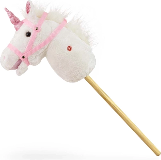 Unicorn hobby horse stick (Milly Mally) white - 1 piece