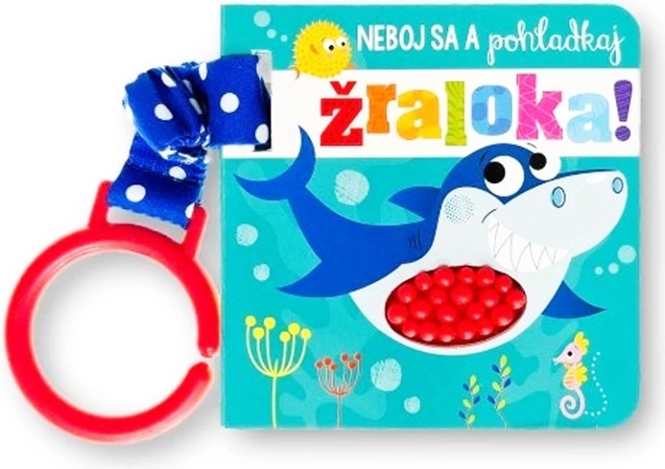 Ne boj se in pobožaj morski psa – miniaturna tipna knjigica za voziček z dinozavri