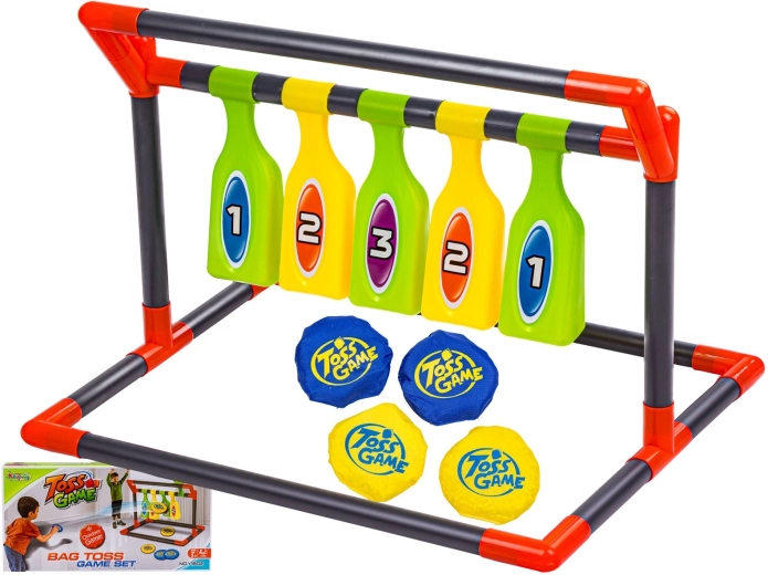 Skill game: beanbag toss at targets