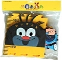 Otroški merilni trak Krtek – rumen, penast, 5 delov