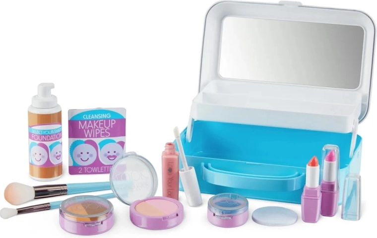 Case with mirror for play and storage