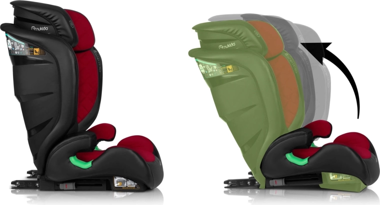 Raste z otrokom: 12 položajev vzglavnika + 2 kota naklona