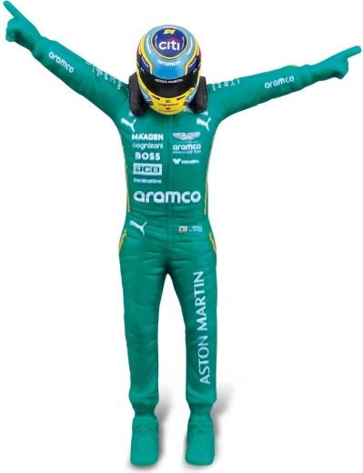 Figurica Fernando Alonso v zmagovalni pozi