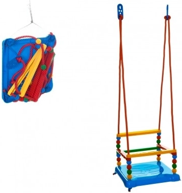 Plastično gugalnico z ograjico 35 × 34 cm, nosilnost 40 kg – Modra