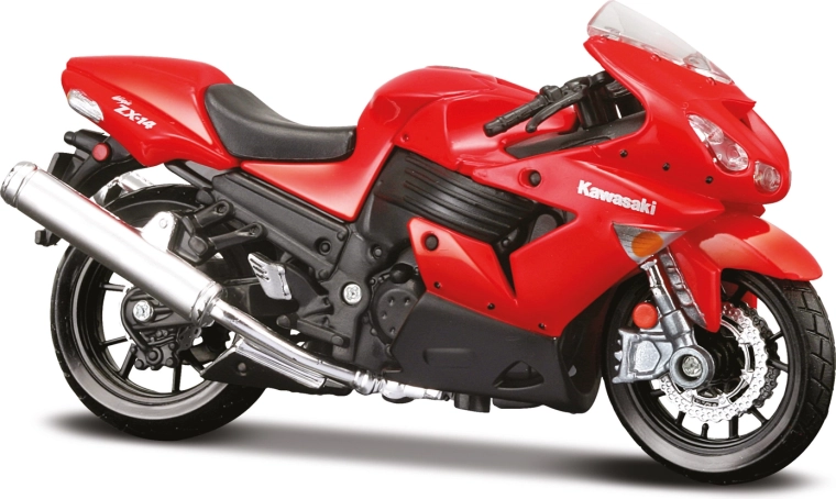 Maisto motocikel Kawasaki Ninja ZX-14R rdeč 1:18