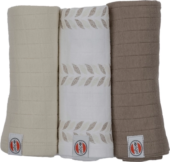 Lodger swaddler iz organskega bombaža Matcha 70 × 70 cm (3 kosi)