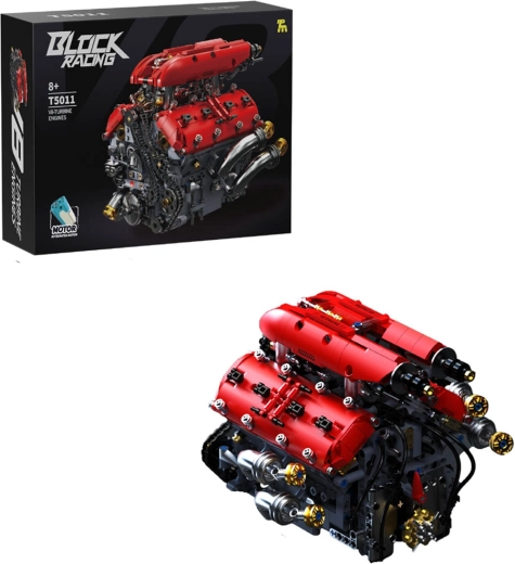 V8 Turbine Engine Building Set 1370 Pieces
