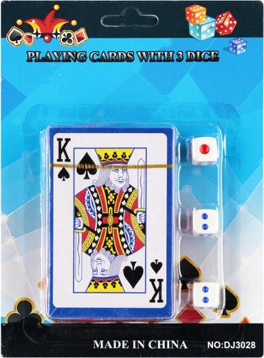 Komplet kart s kompletom kart in kockami