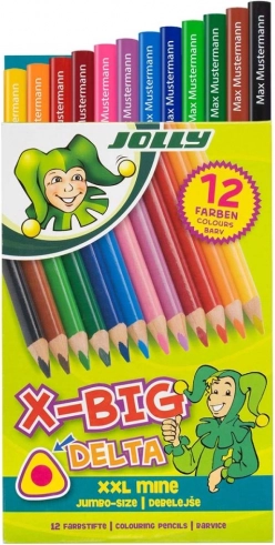 Velike trikotne barvice X-Big Delta 12 barv