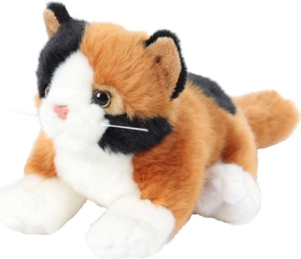 Rjav ležeči maskota mačka 30 cm