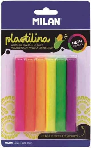 Neonski plastelin 6 kosov