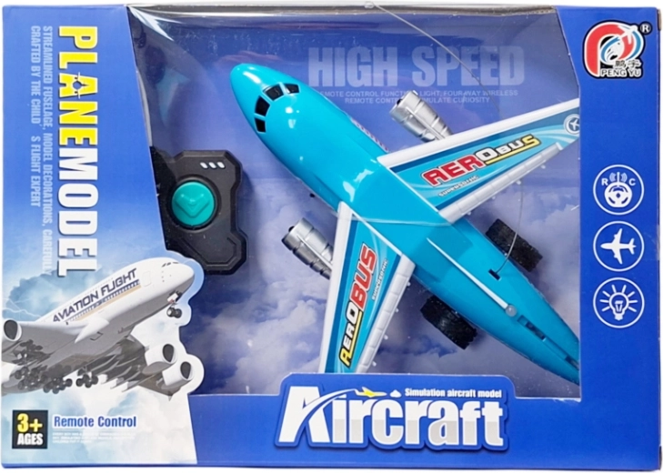 Otroško daljinsko vodeno letalo s svetlobnimi učinki