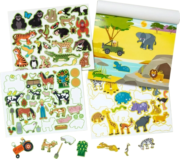 Sticker pad okolja živali – večkrat uporabne nalepke MELISSA & DOUG
