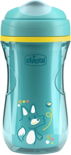 Chicco Active termo lonček s trdim ustnikom teal 266 ml 14m+