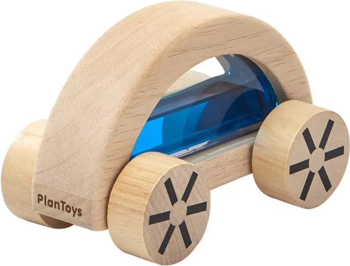 PlanToys leseni avto z vodo modro - 1 kos
