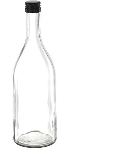Steklenica BDR 500 ml z navojnim pokrovčkom fi 25 (8 kosov)