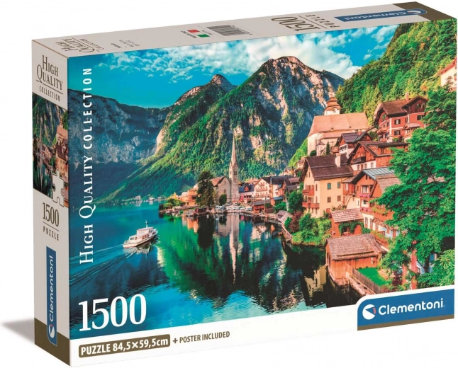 puzzle 1500 koščkov hallstatt – kompaktna ekološka embalaža