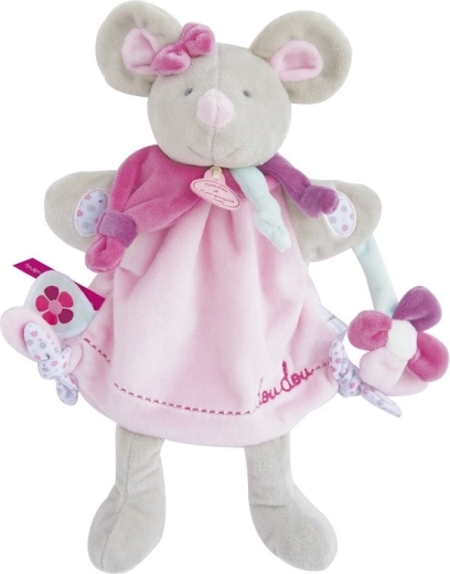 Doudou plišasta ročna lutka miška 28 cm