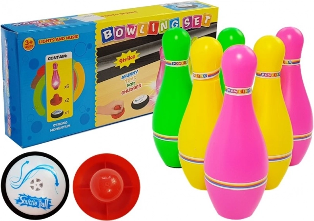 Barvni set za bowling s svetlobnimi učinki