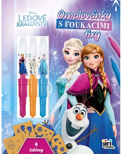Pobarvanka s pihalnimi flomastri Frozen Ledeno kraljestvo