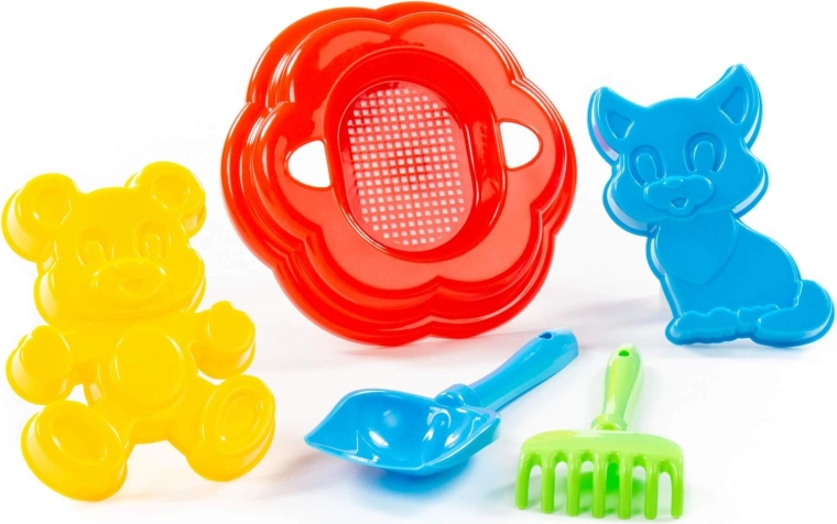 Lopatka in grabljice za ustvarjalno gradnjo