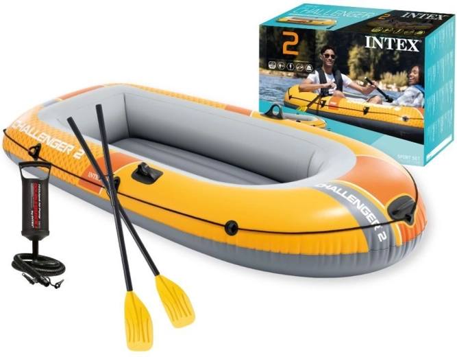 napihljiv čoln za 2 osebi Intex Challenger 2 s tlačilko in vesli