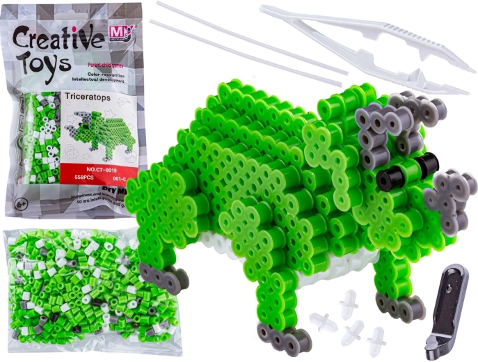 Iron-on beads 3D triceratops – dinosaur (bag)