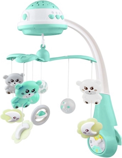 Baby Mix Mint Crib Mobile with Light Projector