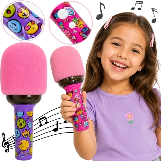 Woopie brezžični karaoke mikrofon z Bluetooth zvočnikom in LED osvetlitvijo za otroke