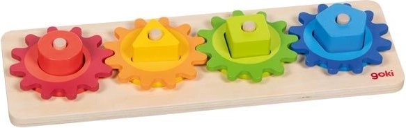 Goki lesena razvrščevalna plošča z zobniki