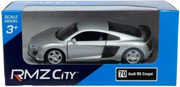 RMZ Audi R8 2019 srebrn model avtomobila