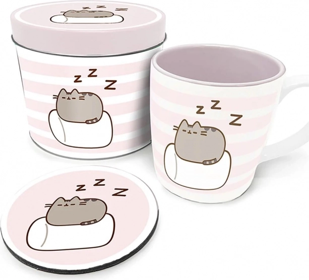 Darilni komplet Pusheen pločevinasta škatla