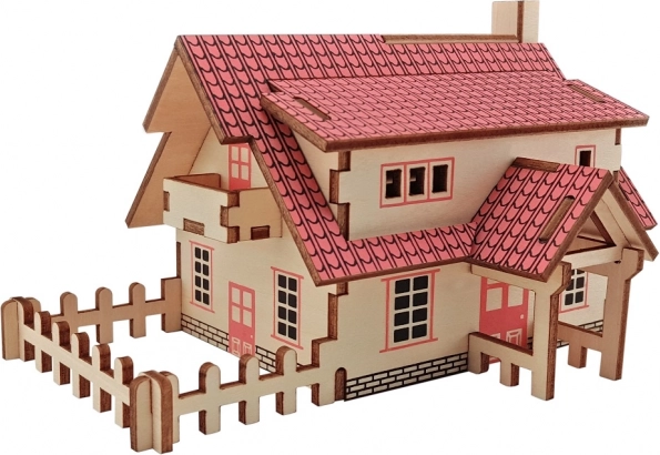 WOODCRAFT lesena 3D sestavljanka Ranč