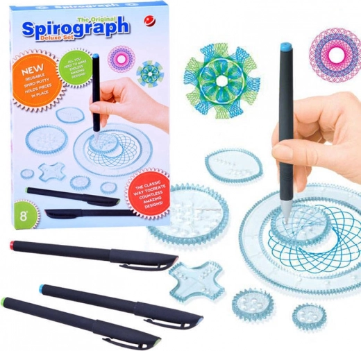Spirograf – ustvarjalni izobraževalni komplet za risanje spiral