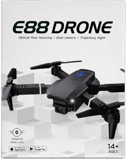 Dron E88 z dvojno kamero in optičnim lebdenjem
