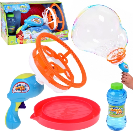 Pištola za milne mehurčke Bubble Fun »mehurček v mehurčku« z raztopino 236 ml – 1 kos