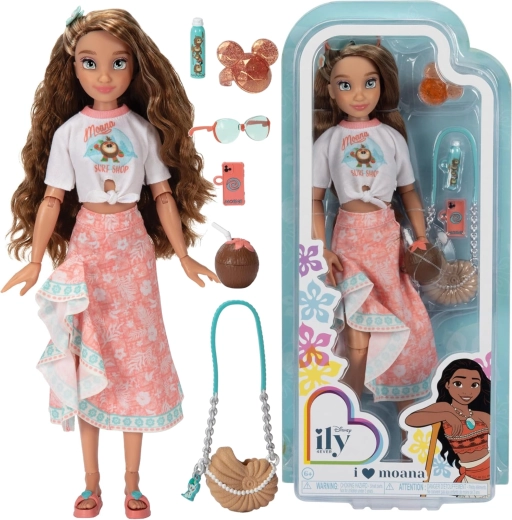 Disney ILY 4EVER modna punčka, navdihnjena z MOANO, 30 cm z dodatki