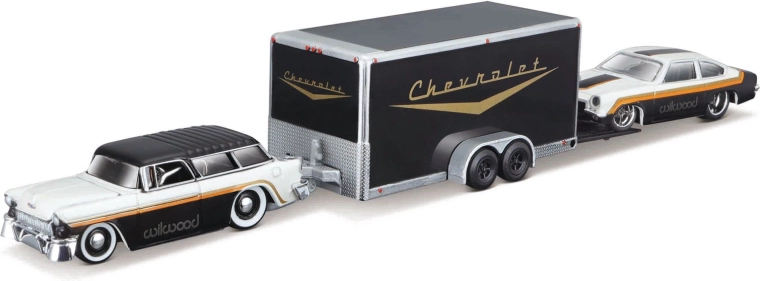 Maisto Design Team Haulers Chevrolet Nomad 1955 in Chevrolet Vega 1971 1:64