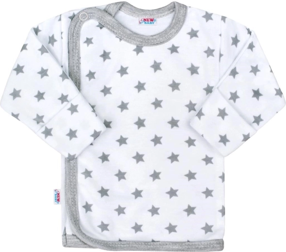 Dojenčkova srajčka New Baby Classic II siva z zvezdicami, velikost 62