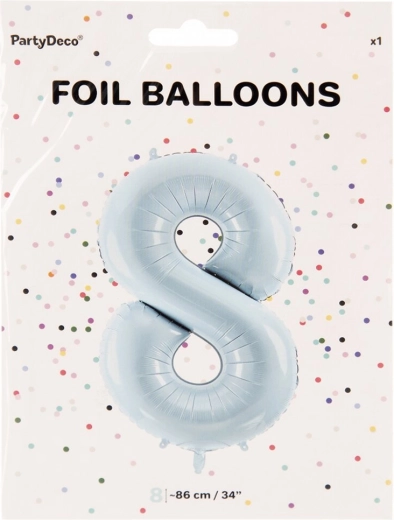 Foliijski balon številka 8 moder 86 cm