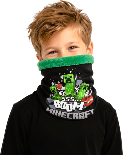 Otroški ovratni trak Minecraft Creeper črne barve